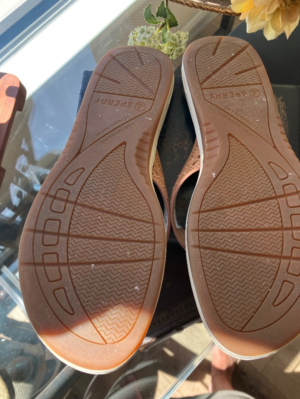 Sperry Top Sider Leather/Rubber Flip Flop Sandals Size 9 NWOT - Picture 5 of 5